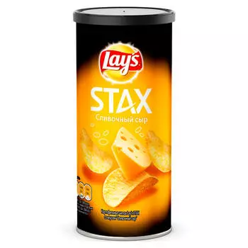 Чипсы Lays STAX 110г нежный сыр туба