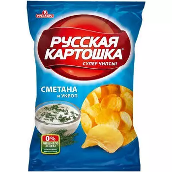 Чипсы Русская картошка 80г сметана и укроп