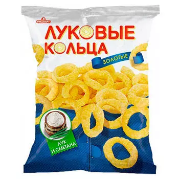 Чипсы Золотая картошка 40г луковые кольца золотые