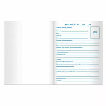 Дневник школьный 1-11 класс 40 л пифагор белый на скобе обложка картон 105509