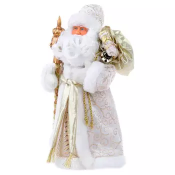 Фигурка новогодняя Феникс Present дед мороз в золотом костюме 15,5x8,5x30,5см 80155