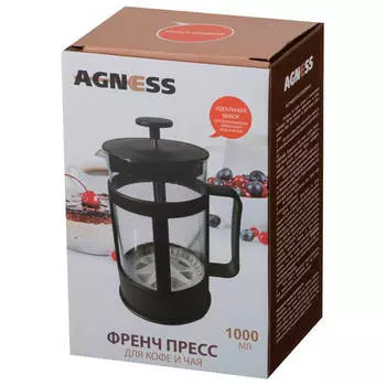 Френч-пресс Agness 1 л красный 891541