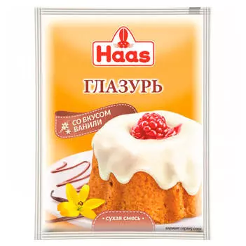 Глазурь Haas 75г со вкусом ванили