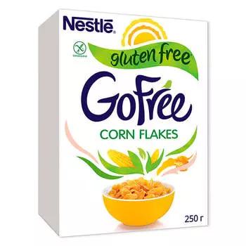 Готовый завтрак Gofree 250г хлопья кукурузные без глютена nestle