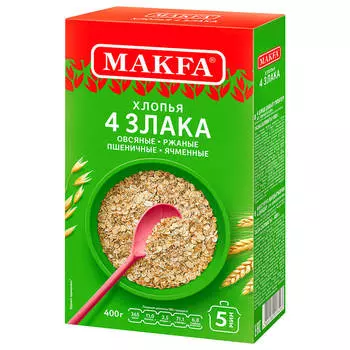 Хлопья MAKFA 400 г 4 злака