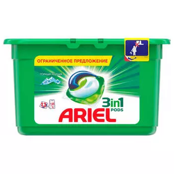 Капсулы для стирки 13шт Ariel PODS 3-в-1 Color Горный родник