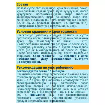 Каша ФрутоНяня 200г молочная мультизлаковая яблоко банан земляника с 6 месяцев