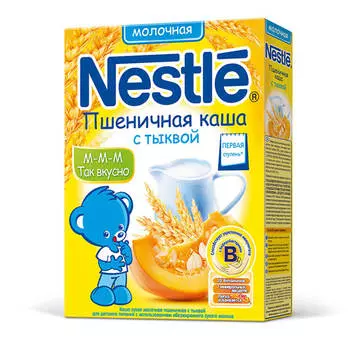 Каша Nestle 200 г молочная пшеничная с тыквой с 5 месяцев