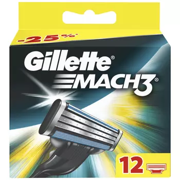 Кассеты Gillette Mach3 12шт