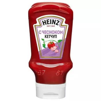 Кетчуп Heinz 460г с чесноком пл/бут перевертыш