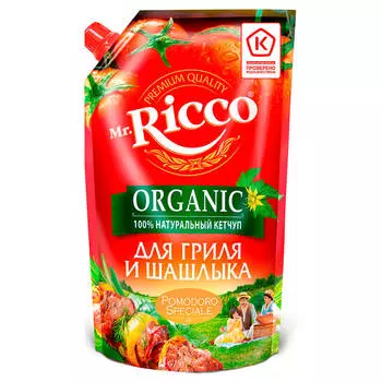 Кетчуп Mr.Ricco 350г для гриля и шашлыка дой-пак