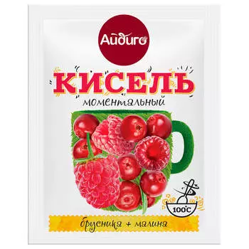 Кисель Айдиго моментальный 30г брусника+малина