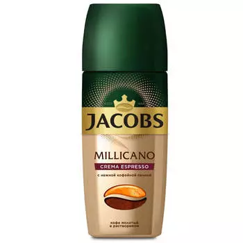 Кофе Jacobs милликано крема экспрессо 95г растворимый ст/б