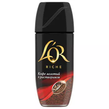 Кофе L’OR 95г Rich молотый в растворимом ст/б