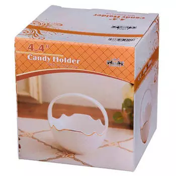 Конфетница Арти-М 11*11*11,5см Диаманд Голд 359-337