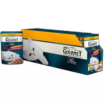 Корм для кошек Gourmet Perle 85г мини филе с курицей