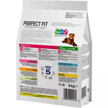 Корм для собак Perfect Fit 6кг для взрослых собак мелких пород с курицей