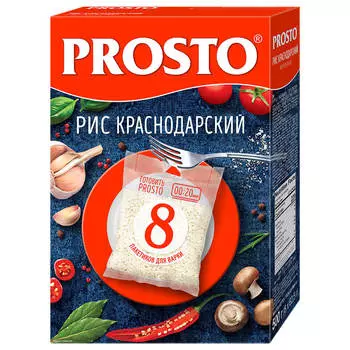 Крупа рис Prosto 8пак*62,5г краснодарский