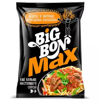 Лапша Big Bon 95г говядина барбекю с соусом пакет