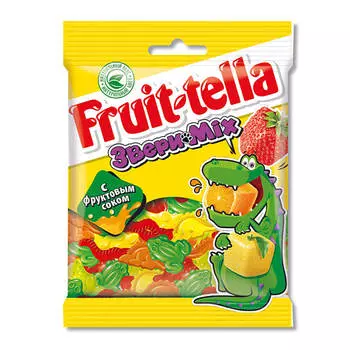 Мармелад жевательный Fruittella 70г звери микс