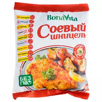 Мясо соевое бона вита шницель 80 гр