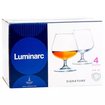 Набор бокалов для коньяка 410мл 4шт сигнатюр LUMINARC