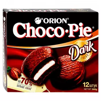 Набор пирожных Orion Choco Pie Dark 360г 12шт*30г