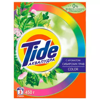 Стиральный порошок Tide 450г автомат сибирские травы к/к