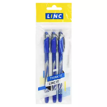 Набор ручек шариковых Linc Gliss 3шт 0,7мм синий 1210f /blue/ 3