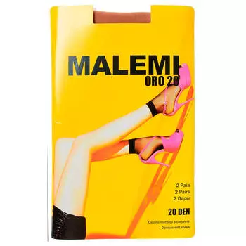 Носки женские Malemi 20ден 2пары оро неро