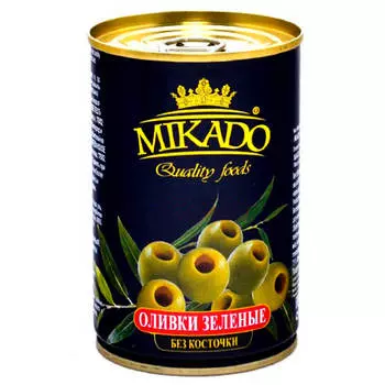 Оливки зеленые Mikado без косточек 300г