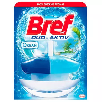 Освежитель для унитаза Bref Duo Aktiv 50мл океан