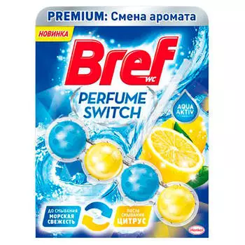 Освежитель для унитаза Bref Perfume Switch 50г морская свежесть-цитрус