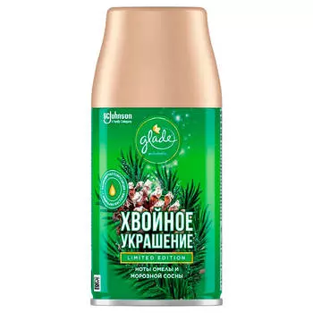 Освежитель воздуха Glade 269мл хвойное украшение сменный блок