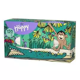 Платочки бумажные Bella Baby Happy 150шт 2-х слойные универсальные