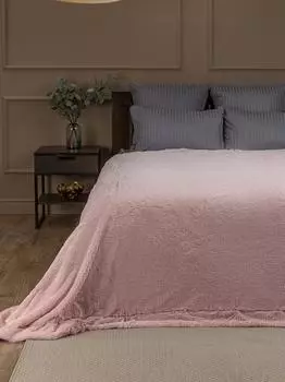 Плед мягкий мех buenas noches 220*240 розовый арт.30823