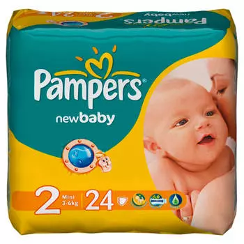 Подгузники Pampers New Baby 24шт Mini 3-6/4-8кг 2