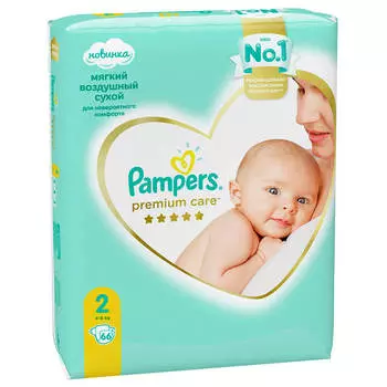 Подгузники Pampers Premium 66шт мини 4-8кг