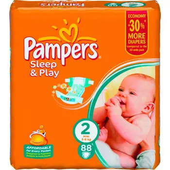 Подгузники Pampers Sleep and Play 88шт Mini 3-6/4-8кг 2