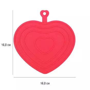 Подставка под горячую посуду 16,8*16,8см Unigood силиконовая красная