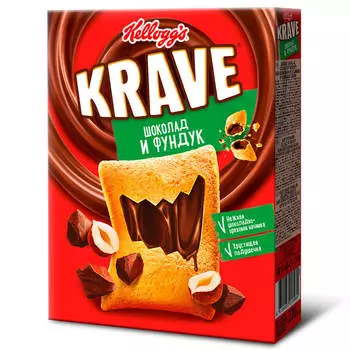 Подушечки Kellogg's Krave 220г шоколадно-ореховые
