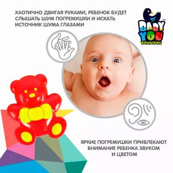 Погремушка -растяжка мишки бондибон вв5313