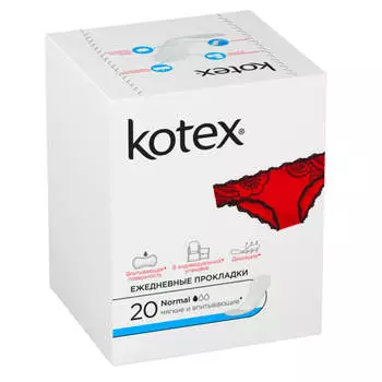 Прокладки ежедневные Kotex 20шт панти нормал