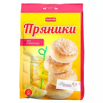 Пряники сырцовые Сладояр 350г со вкусом лимонада