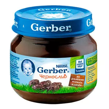 Пюре Gerber 80г чернослив с 4 месяцев