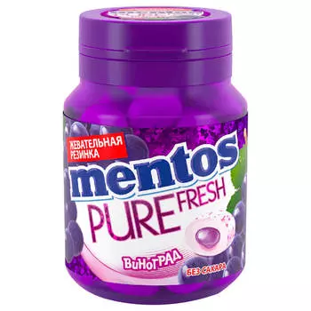 Резинка жевательная Mentos Pure Fresh 54г виноград ван мелле