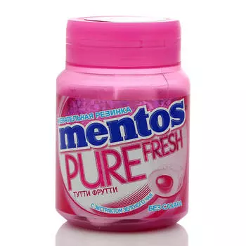 Резинка жевательная Mentos Pure White 54г со вкусом тути фрутти Ван Мелле