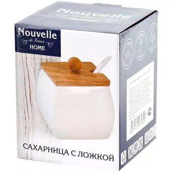 Сахарница 320мл Nouvelle Home Naturel п/у фарфор 2632027