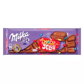 Шоколад Milka 250г молочный с желе мондэлисс