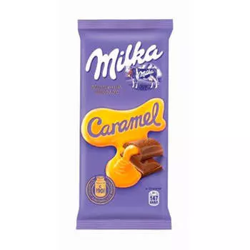 Шоколад молочный Milka с карамельной начинкой Крафт 90г